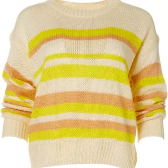 GILLI Striped Long-Sleeve Crew-Neck Thick Warm Knit Sweater *Small* - RETAIL=$65 - Picture 1 of 2